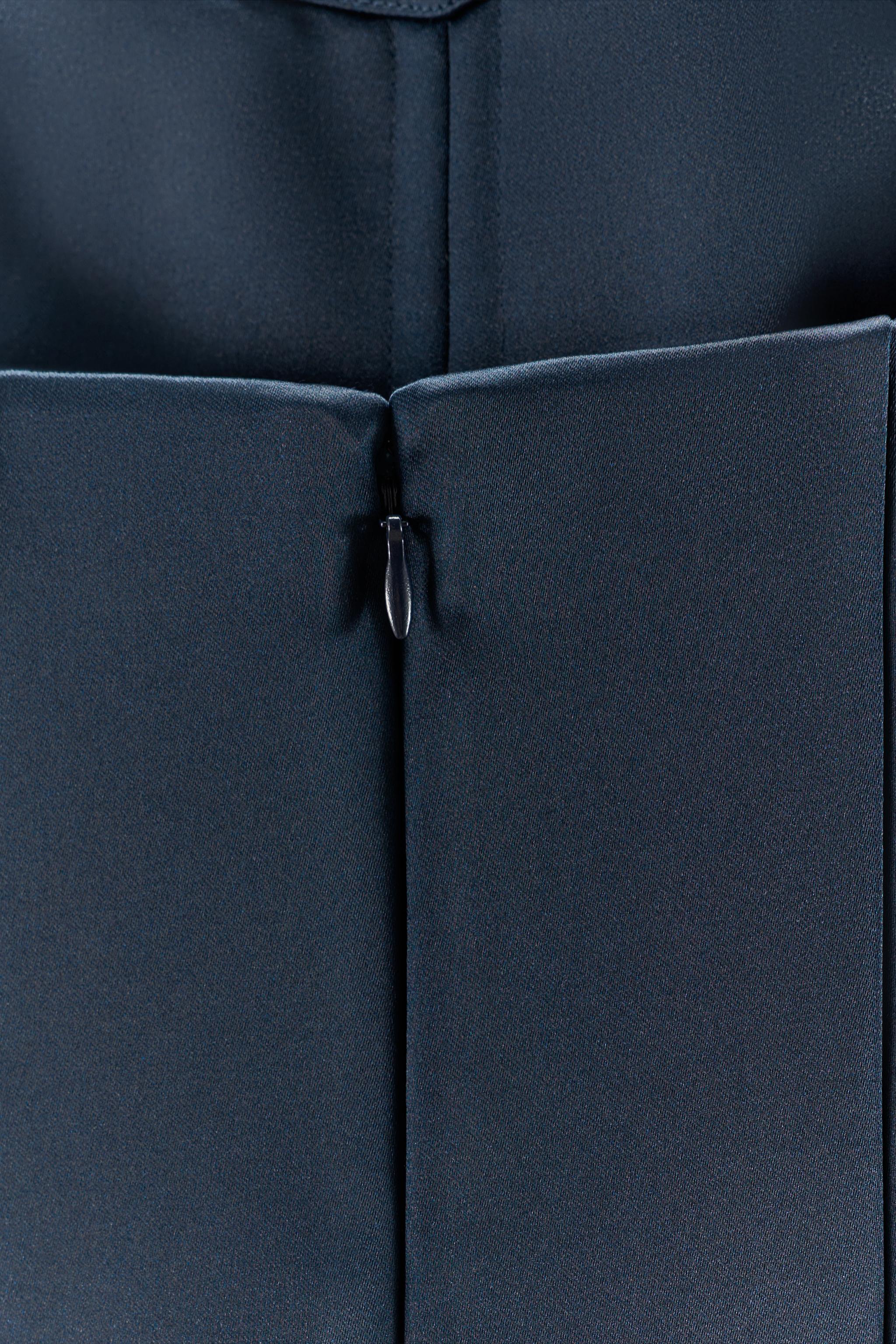 SATIN EFFECT STRAPLESS DRESS